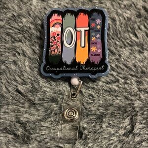 Colorful Occupational Therapist Badge Reel